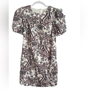 Eliza J ruffle sleeve paisley dress women’s size 4